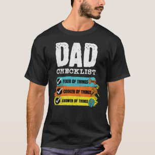 Checklista för Grunge Funny Pappa T Shirt