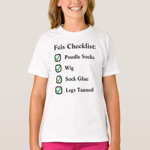 Checklista för Irish Dance Cute Funny Feis Checkli T Shirt