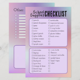 Checklista för lila skolleveranser