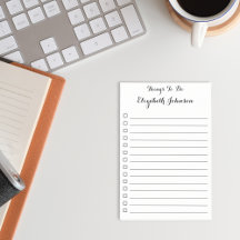 Checklista för Personlig som är länkad till elegan