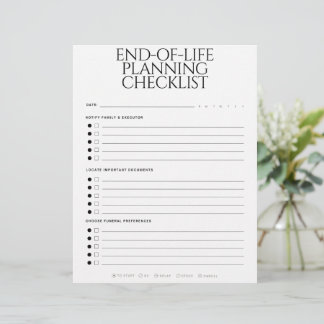 Checklista för planering av livets slutskede brevhuvud