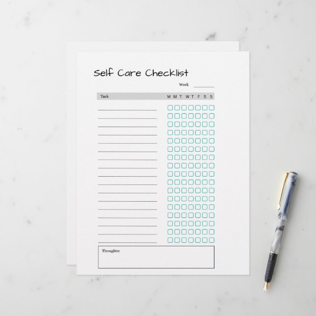 checklista för självvård brevhuvud (Fram/Back In Situ)