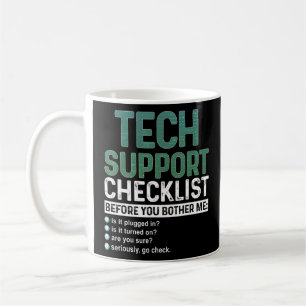 Checklista för teknisk support för alla Sak Geek-p Kaffemugg