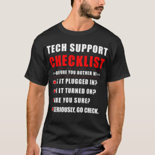Checklista innan du kör datornerd-teknik t shirt