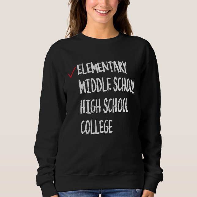 Checkmark 2023 Grundskoleexamen 6:e klass examen T Shirt (Framsida)