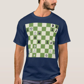 Checkmat i 3 filmer Chessboard w Chess Exercise T Shirt