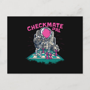 Checkmate Astronaut Chess Vykort