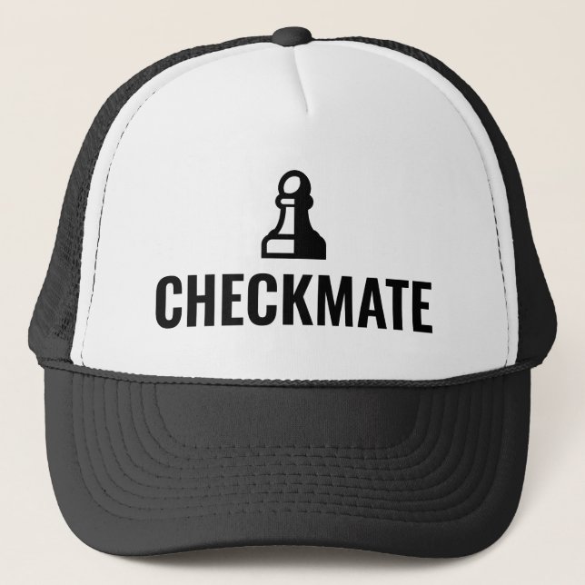 CheckMate black chess-truckerkeps Keps (Framsida)