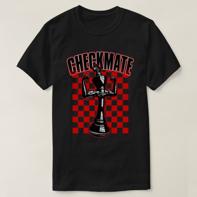 Checkmate Black Kung Chess Player Grandmaster Winn T Shirt (Design framsida)