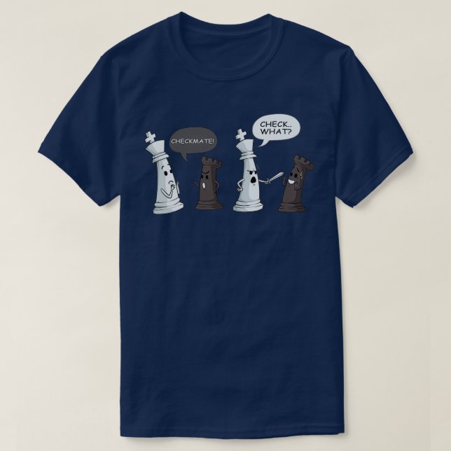 Checkmate Chess Castle Delarare Kung T Shirt (Design framsida)