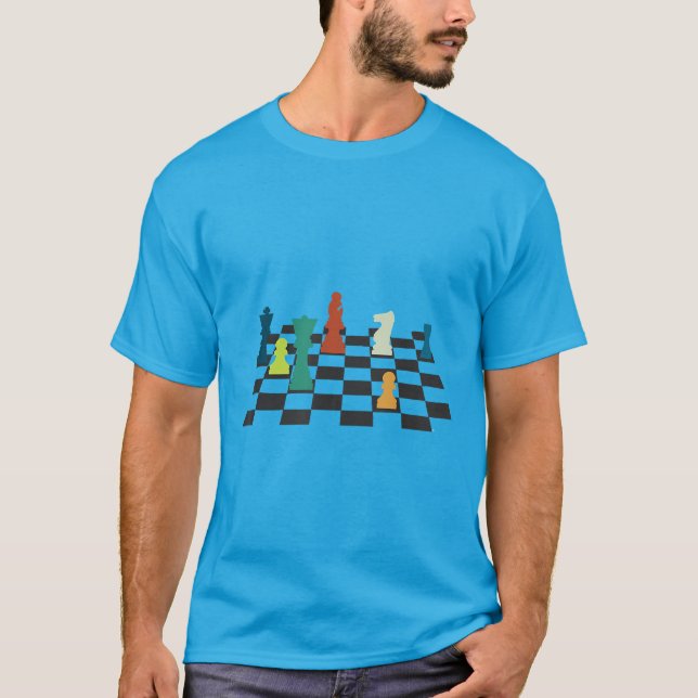 Checkmate Chess Grandmaster Knight Rook Kung Chess T Shirt (Framsida)