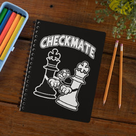 Checkmate Chess Tournament Art Black and White Anteckningsbok