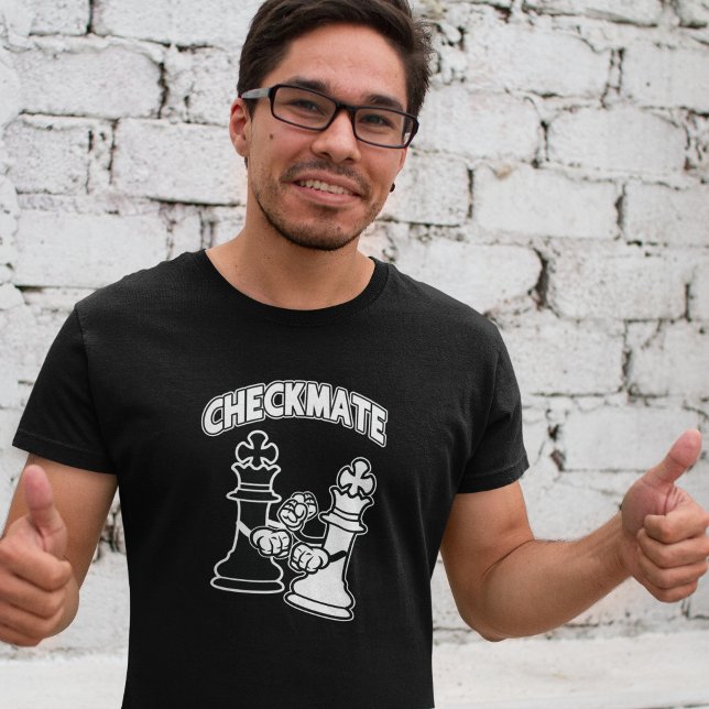 Checkmate Chess Tournament Art Black and White T Shirt (Checkmate Chess Tournament Art Black and White T-Shirt)