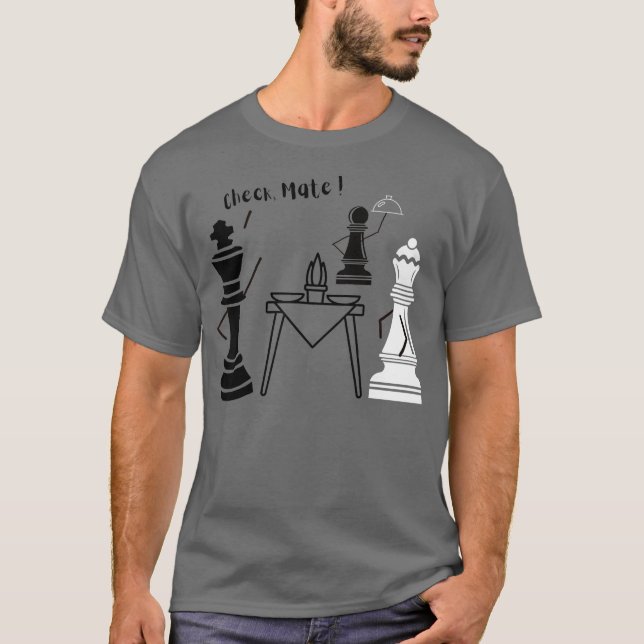 CHECKMATE for Chess Älskare T Shirt (Framsida)