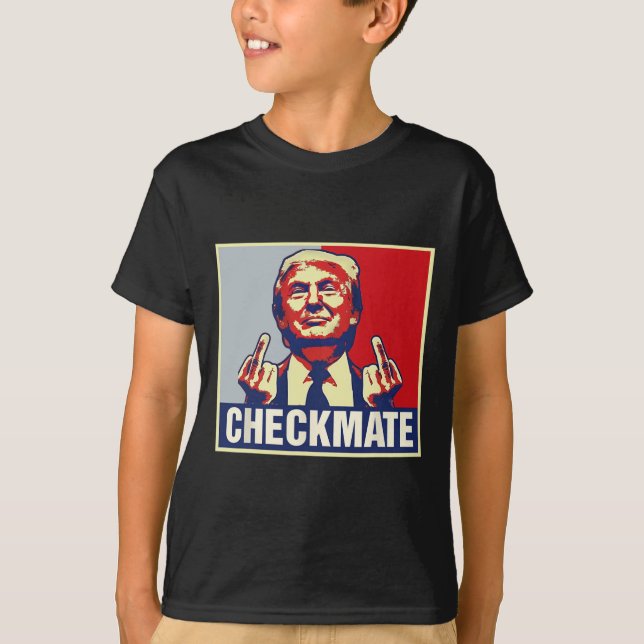 Checkmate Funny Trump 2024 Presidenten Kampanj T Shirt (Framsida)