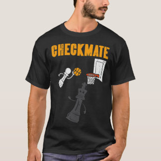 Checkmate Pawn Basketball Dunk på Kung Chess-spele T Shirt