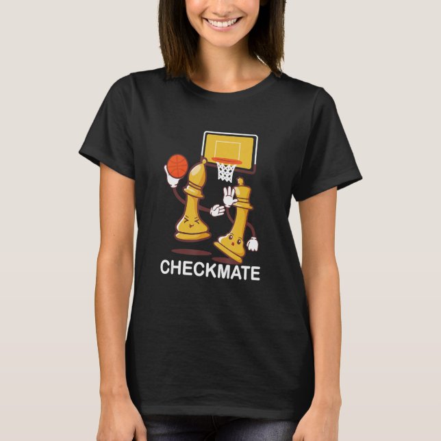 Checkmate Playing Chess Game Bishops Chessboard Ch T Shirt (Framsida)
