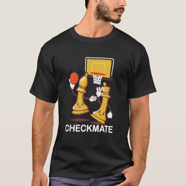 Checkmate Playing Chess Game Bishops Chessboard Ch T Shirt (Framsida)