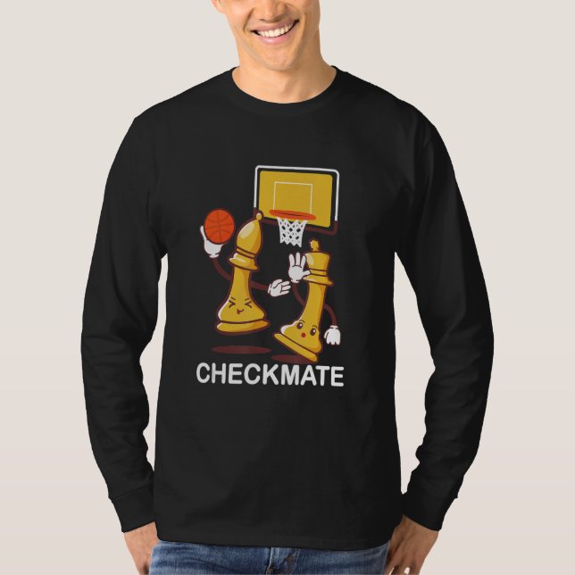 Checkmate Playing Chess Game Bishops Chessboard Ch T Shirt (Framsida)
