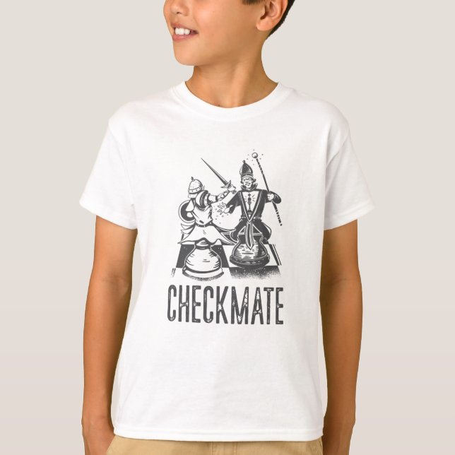Checkmate Shirt Chess t-Shirts för manar Chess (Framsida)
