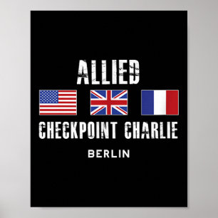 Checkpoint Charlie Kall Krig Berlin Wall Öster Ger Poster