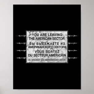 Checkpoint Charlie Kall Krig Berlin Wall Öster Ger Poster