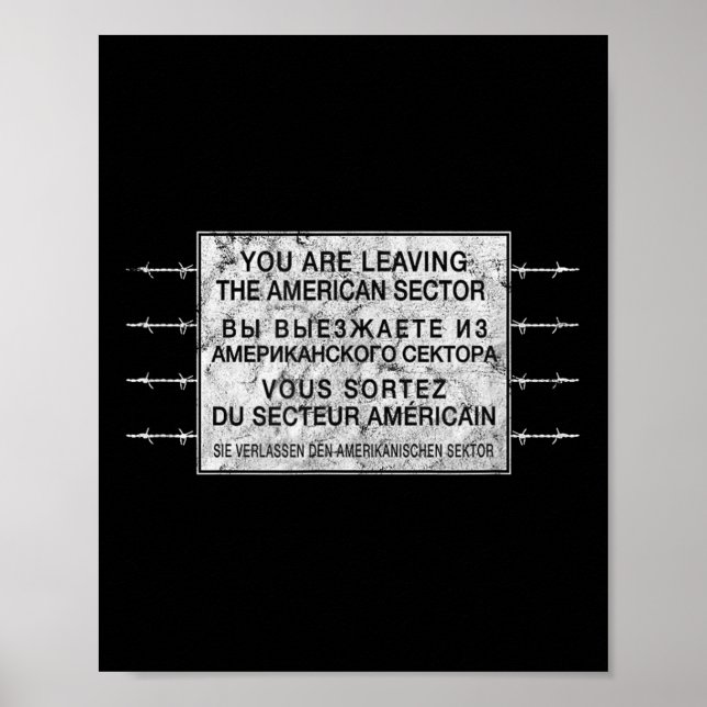 Checkpoint Charlie Kall Krig Berlin Wall Öster Ger Poster (Framsidan)