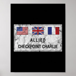 Checkpoint Charlie Kall Krig Berlin Wall Öster Ger Poster