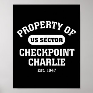 Checkpoint Charlie Kall Krig Berlin Wall Öster Ger Poster