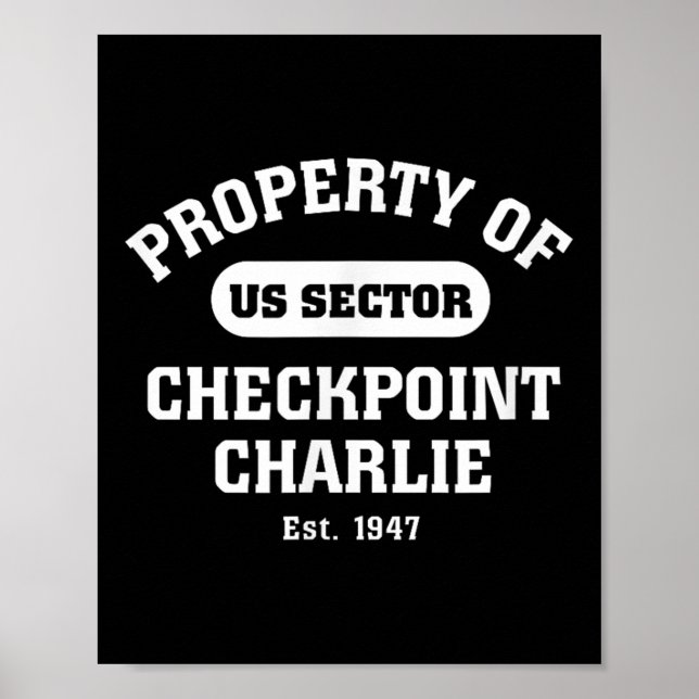 Checkpoint Charlie Kall Krig Berlin Wall Öster Ger Poster (Framsidan)