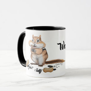 Checy Chipmunk Illustration Mugg