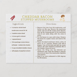 Cheddar Bacon Stuffed Svampar Recipe-kort Vykort