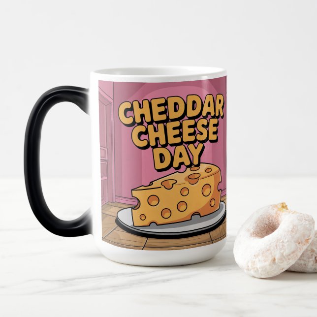 Cheddar Cheese Day Föränderlig Mugg (Med munk)