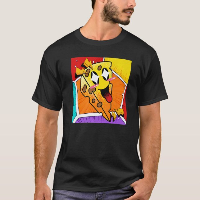 Cheddar Cheese Foodie Snack Pop Cheese T Shirt (Framsida)