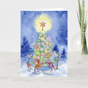 Cheddar Corner Community Julgran Card Tack Kort