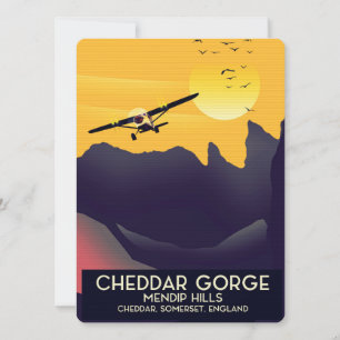 Cheddar Gorge vintage resemålning affisch.