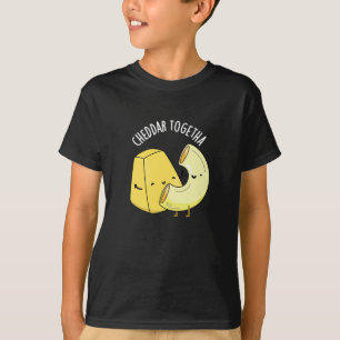 Cheddar Tillsammans Rolig Mat Pun Dark BG T Shirt