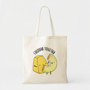 Cheddar Tillsammans Rolig Mat Puns Tygkasse