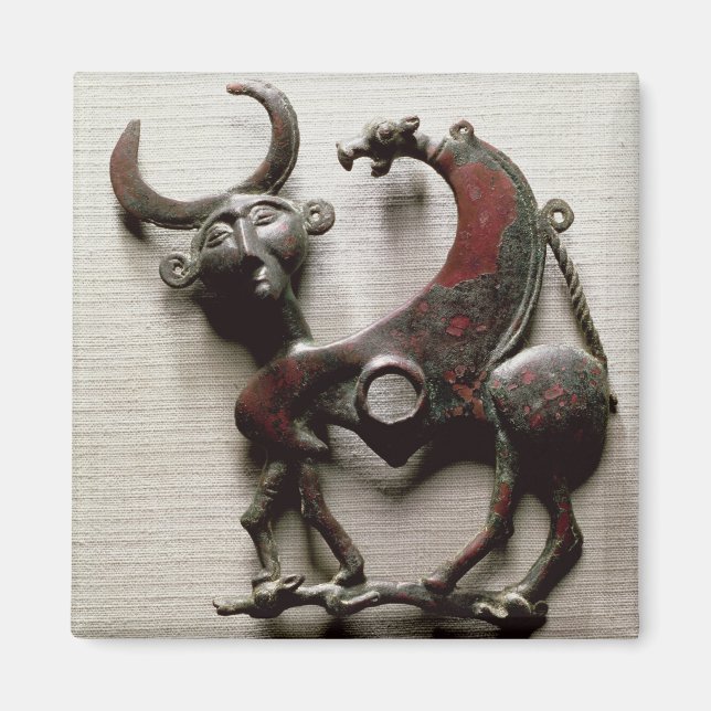 Cheek biet av en hästbit i form av en human- magnet (Framsidan)