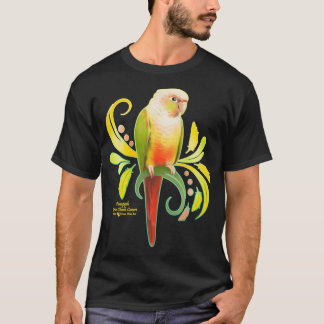 Cheek Conure för ananas Grönt T Shirt