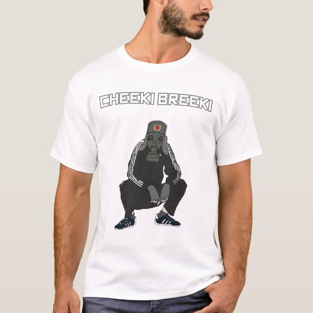 Cheeki Breeki - Gopnik Slav Stil Funny Gamer Stal T Shirt (Framsida)