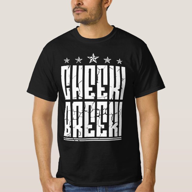 Cheeki Breeki - ryska Slav Stil T Shirt (Framsida)