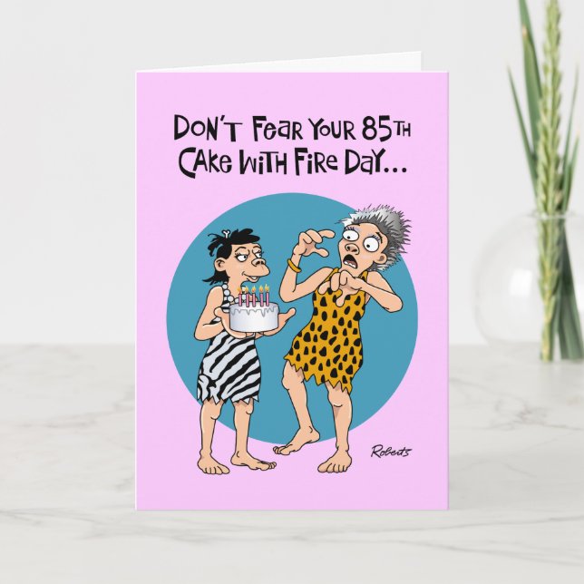 Cheeky 85:e födelsedagskortet kort (Framsida)