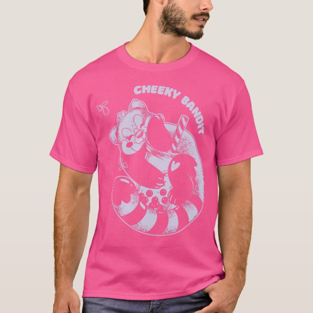 Cheeky Bandit Cute Funny Skunks Present T Shirt (Framsida)