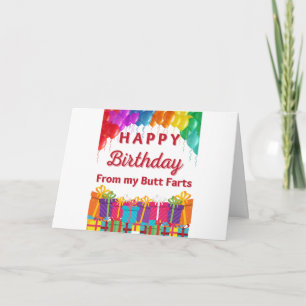 Cheeky Birthday Önskemål A Fart-tastic Firande Kort