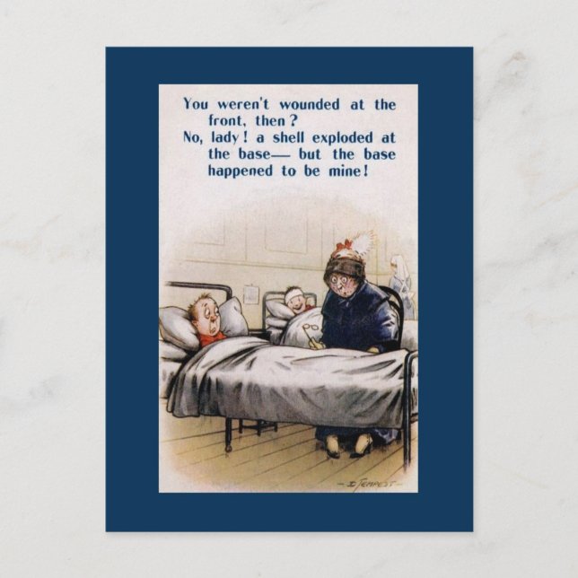 Cheeky British Världskrig I humor Vykort (Framsida)