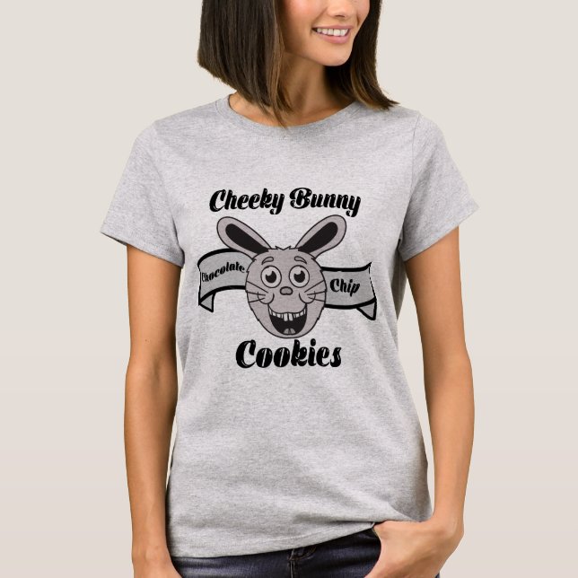 Cheeky Bunny Chocolate Chip Cookies T Shirt (Framsida)