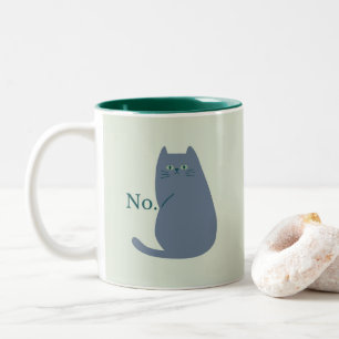 Cheeky Cat Funny Två-Tonad Mugg
