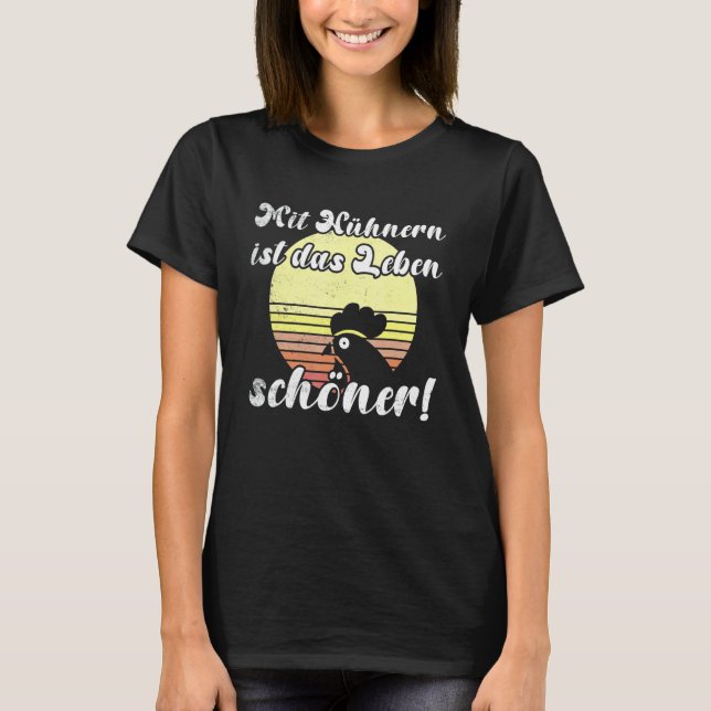 Cheeky Chicken Sunset Chicken Experience är vacker T Shirt (Framsida)