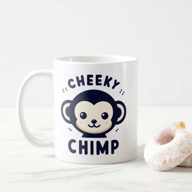 Cheeky Chimp Sleek Minimalism Monkey Kaffemugg (Med munk)